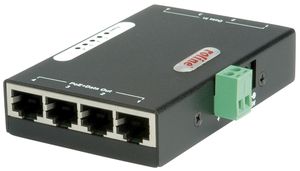 PoE Injektor ROLINE, 4×10/100/1000Mbit/s IN/OUT, ≤30W pro Port, max. 75W (120W)