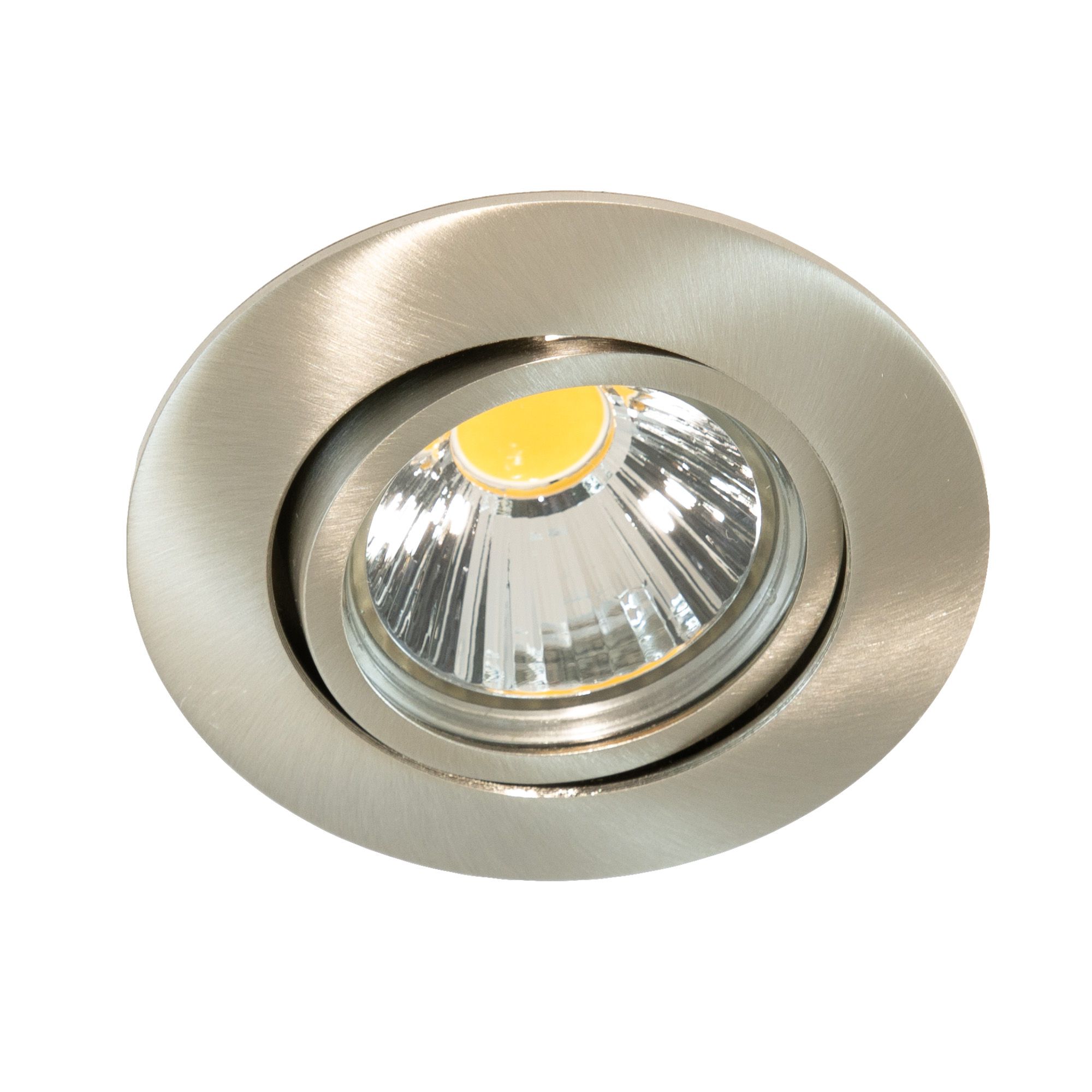 Kit LED Classic-Flat 8W, nichel spazz. 3000K, 850lm, Ra94, dimm, molle a bal.