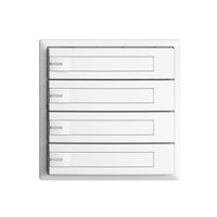 KNX-Taster RGB EDUE, 250mW, m.RGB-LED, m.Papiereinlage, 4×Taste, 1×Tastenb., ws