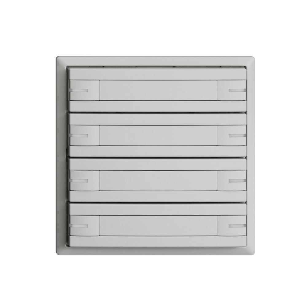 Pulsante KNX RGB EDUE, 250mW, c.LED RGB, c.carta, 8×pulsante, com.1×tasto, grc