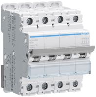 Disjoncteur Hager MCB 4P 415V type D 50A Icu 25kA 4UM