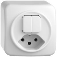 AP-Kombination STANDARDdue SNAPFIX® 2×Sch3+T13 ws