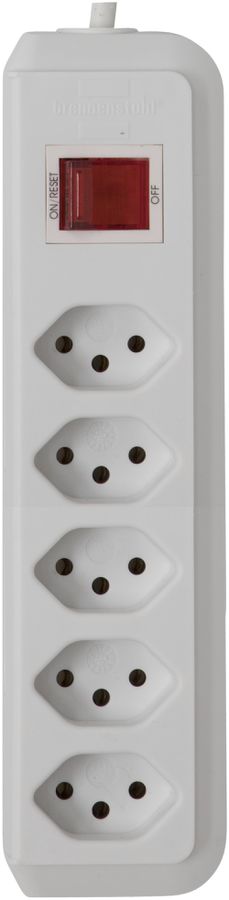 Prise multiple cleverLINE 5×T13 blanc 1.5m H05VV-F 3×1mm² avec interrupteur