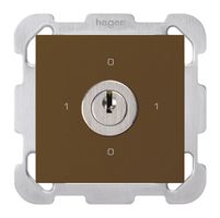 UP-Drehschalter kallysto 0/2L braun mit Schloss Kaba 8