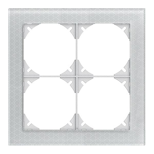 Abdeckrahmen EDIZIOdue prestige 2×2 glas ornament