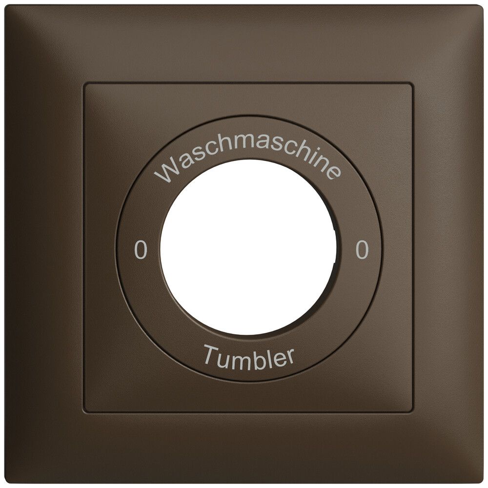 Kit front. 0-Waschmaschine-0-Tumbler EDIZIOdue 88×88mm, coffee