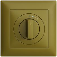 Kit frontal EDIZIOdue 0<-1 olive 88×88mm pour contact pivotant