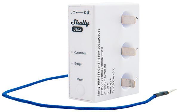 Contatore d'energia Shelly 3EM-63T Gen3  acquisto/consegna