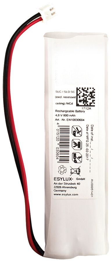 Accu ESYLUX pour SLC universal NiCd, 4.8V/800mAh, 100×30×15mm
