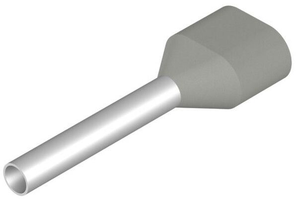 Capocorda doppio Weidmüller H isolato 2×2×0.75mm² 12mm grigio DIN sciolto