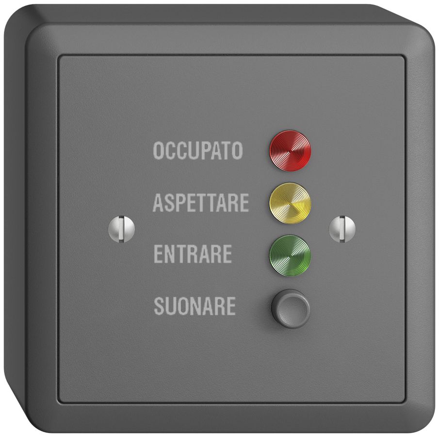 AP-Türstation für Rufleuchte italienisch, EDIZIOdue dunkelgrau