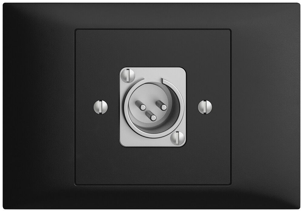 Presa INS XLR con spina EDIZIOdue nero