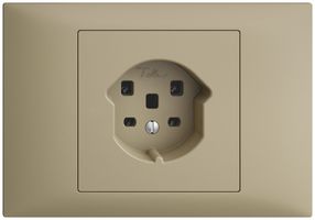 EB-Steckdose EDIZIOdue T25 16A sand, Schraubklemmen