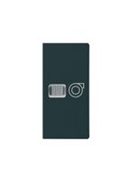 Knopf kallysto mit Symbol Ventilation schwarz