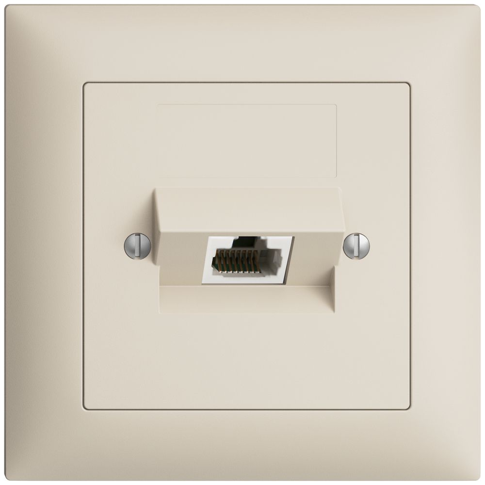 UP-Anschlussdose 1×RJ45/u 4P ITplus EDIZIOdue crema