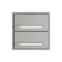 KNX-Taster RGB EDIZIO.liv SNAPFIX® Temperaturfüh.o.LED Pap.2×T 1-Tbed.hgu