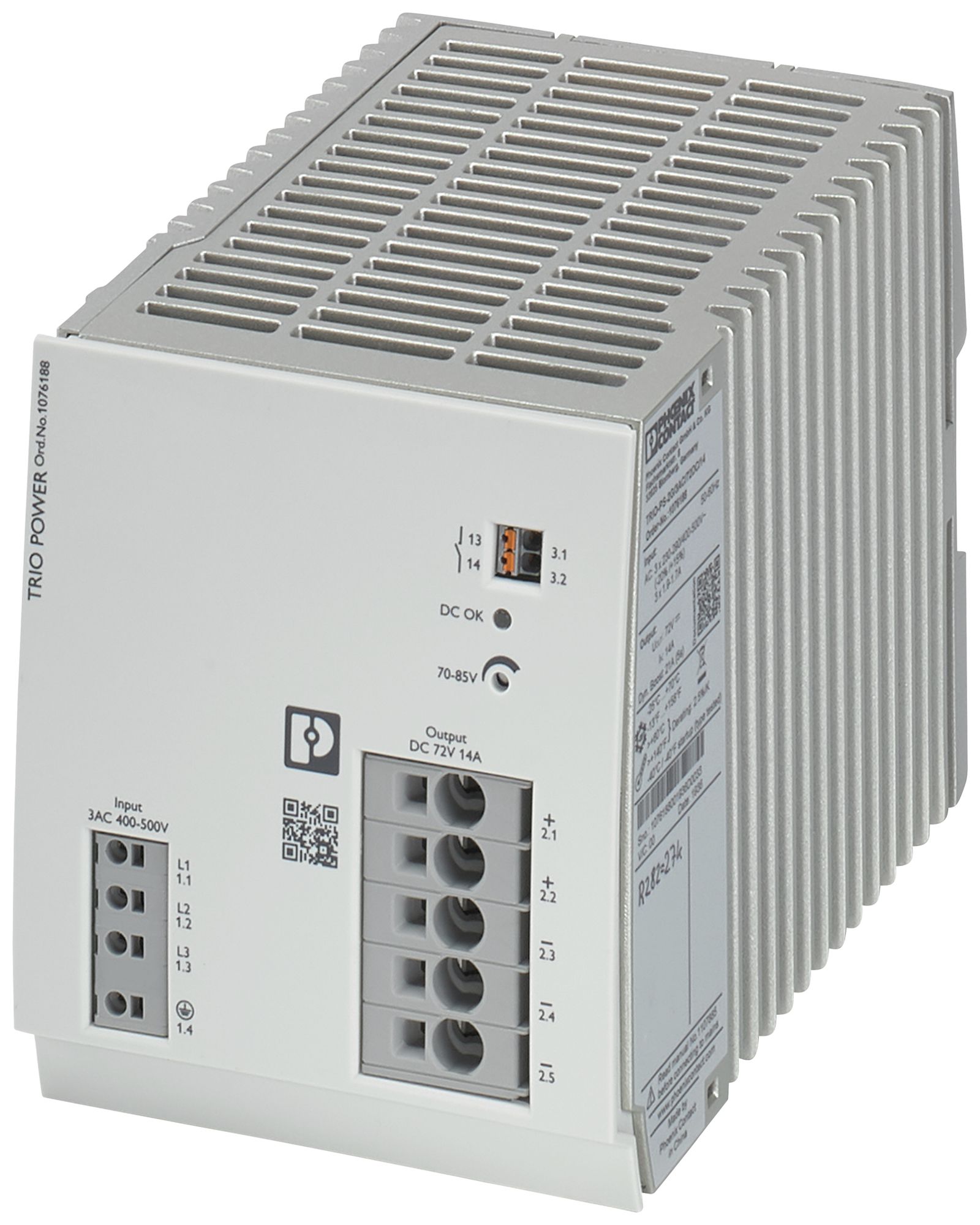 Schaltnetzteil PX TRIO-PS-2G/3AC/72DC/14 3L OUT:72VDC/14A