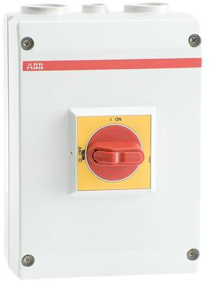 AP-Sicherheitsschalter ABB 3-polig 30A 400V hellgrau/rt/gelb