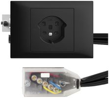 Presa INS EDIZIOdue T25 nero 45…69mm per cavo piatto Technofil