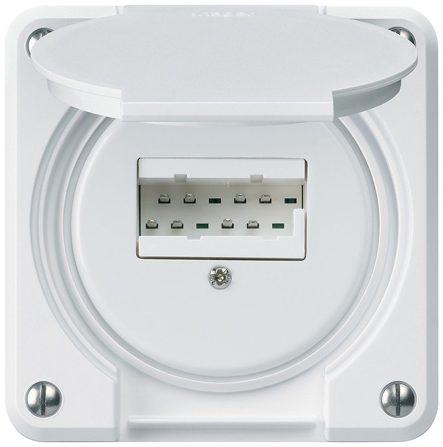UP-Anschlussdose robusto IP55 weiss 2×TT83