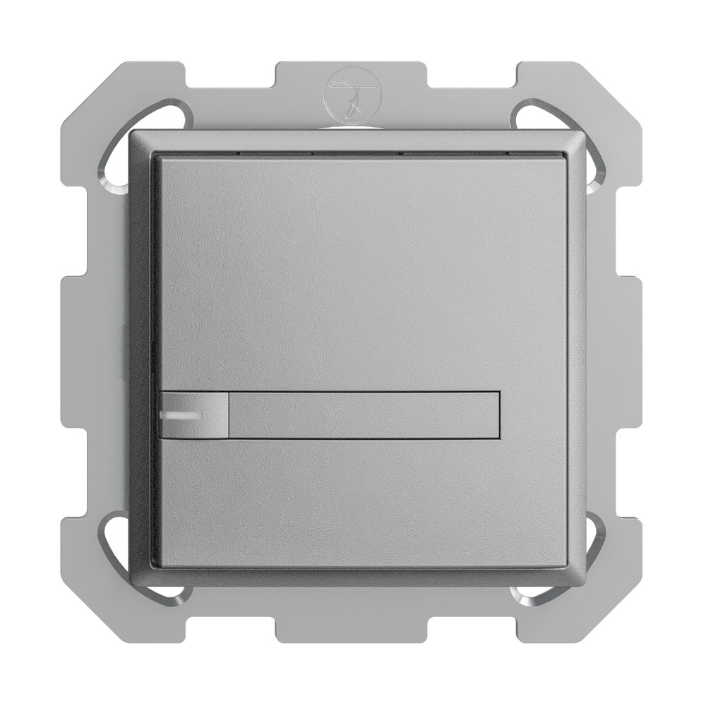 UP-KNX-Taster RGB EDUE, 250mW, m.RGB-LED, m.Papier., 1×Taste, 1×Tastenb., si