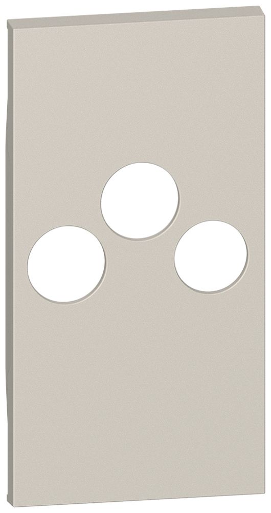 Cache Living Now pour TV 3 trous TV-R-SAT 2 modules sand