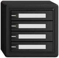 AP-Universaltaster EDIZIO.liv UNI SNAPFIX® m.LED RGB 4× 1-Tbed.Pap.sz