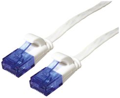 Patchkabel RJ45 VALUE Kat.6A U/UTP AWG32 PVC flach weiss 0.5m