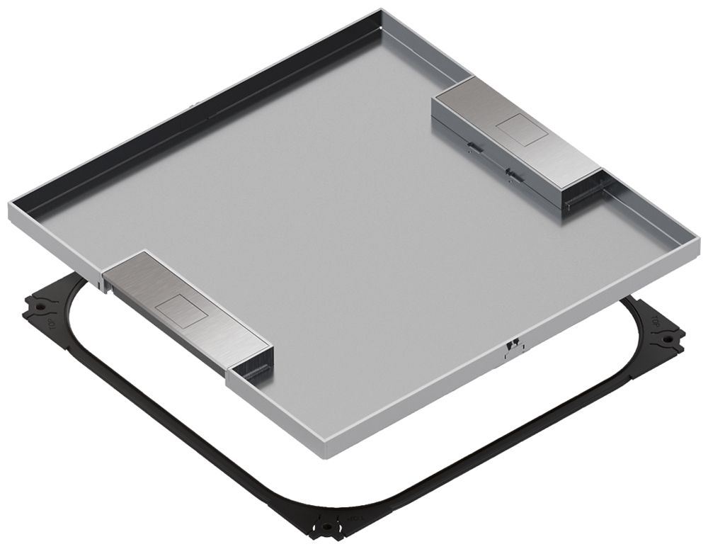 Edelstahlkassette Hager Q16 OT LE 320×320mm rostfreier Stahl