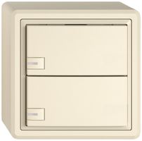 AP-Universaltaster EDIZIO.liv UNI SNAPFIX® m.LED RGB 2× 1-Tbed.cr