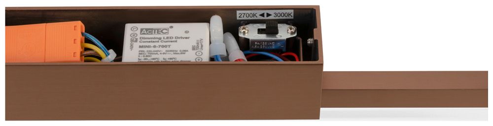 Applique LED SLV QUIMERA 8.2W 320lm 927/930 REG Ø76×413mm rame