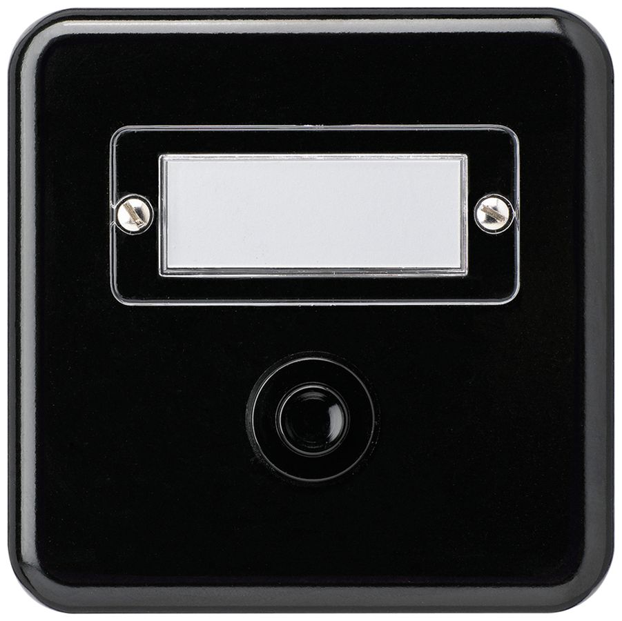 UP-Sonnerietaster basico schwarz mit Namensschild