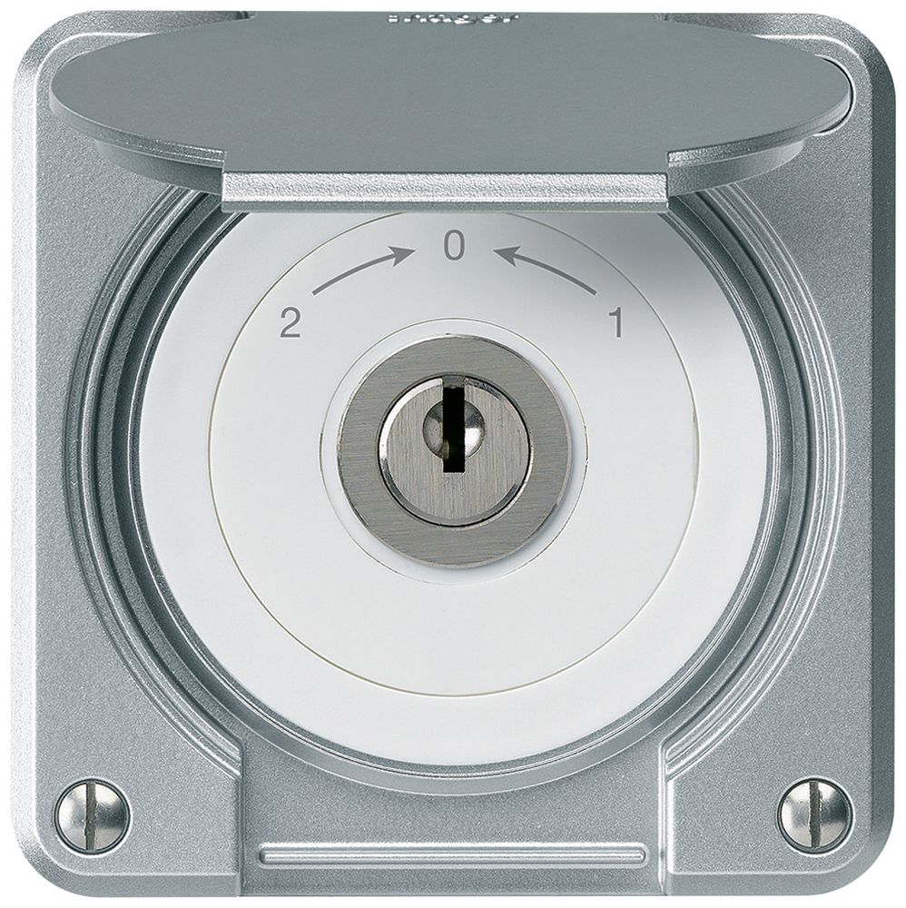 Contatto rotativo a chiave INC robusto IP55 alluminio coperchio invertit. combi