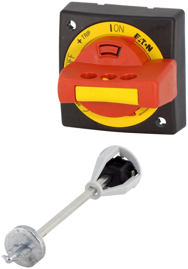 Manette rotative Eaton PKZ0-XRH approprié pour secour avec axe rouge/jaune