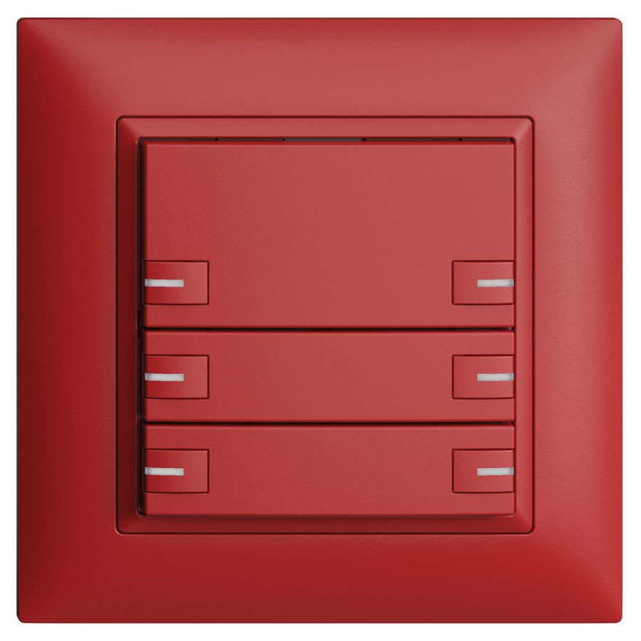 Poussoir KNX RGB ENC EDUE FMI, 250mW, a.LED RGB, 6×poussoir, comm.1×touche, ber