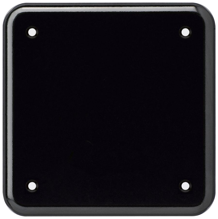 Abdeckplatte basico II 4-Befestigungslöcher schwarz