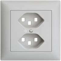 UP-Frontset EDIZIOdue hellgrau 88×88mm 2×T23 mit Linse