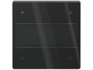 Senseur poussoir KNX ENC Theben iON 104 G LED avec champ d'inscription noir