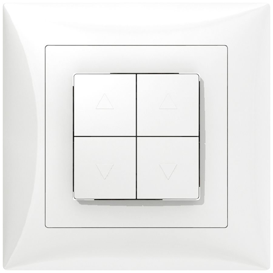 UP-Storentaster SIDUS B weiss glänzend 2-Kanale