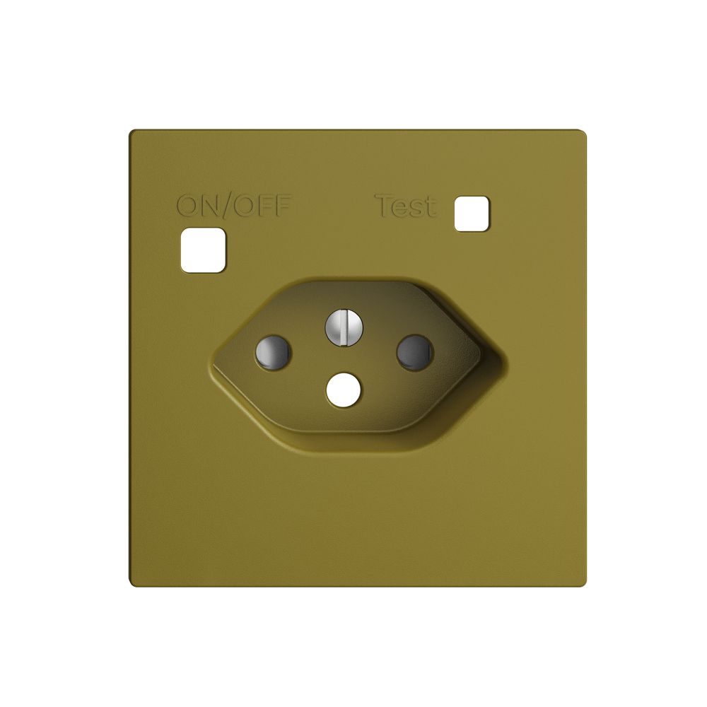 Kit frontal EDIZIOdue pour prise FI F, T13, shutter, olive