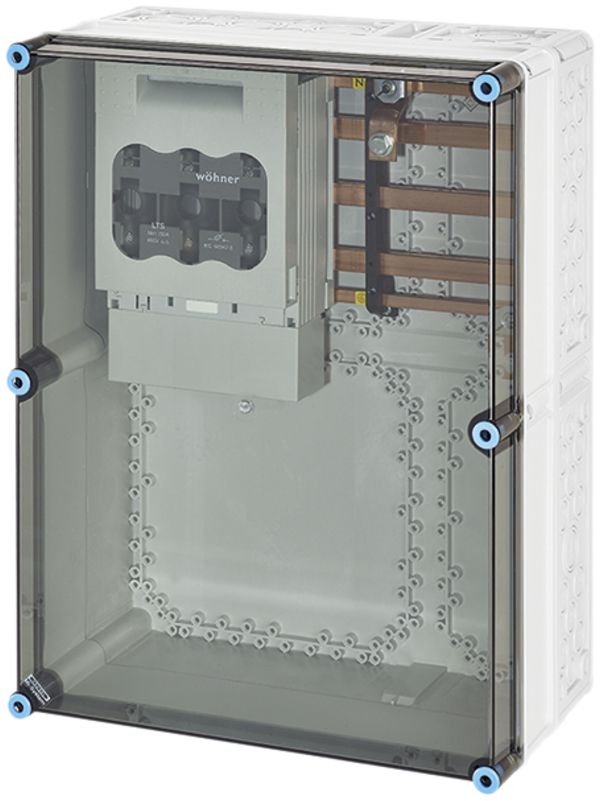 NH-Gehäuse Hensel Mi, 1×NH 1, mit Sammelschiene, 400A, 5-polig