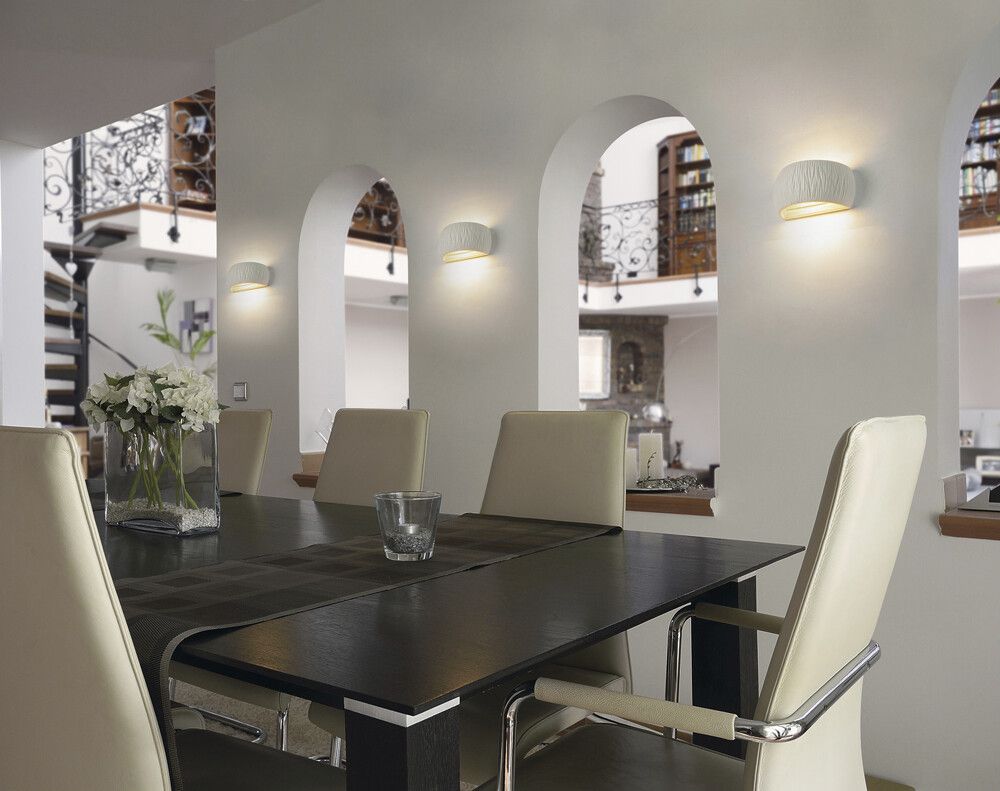 Applique SLV PLASTRA CURVED CUTRAIN R7s 20W VAR 295×130×125mm blanc