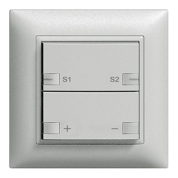 UP-Frontset Universaldimmer Szene 1K/2T ZEP 88×88mm silver