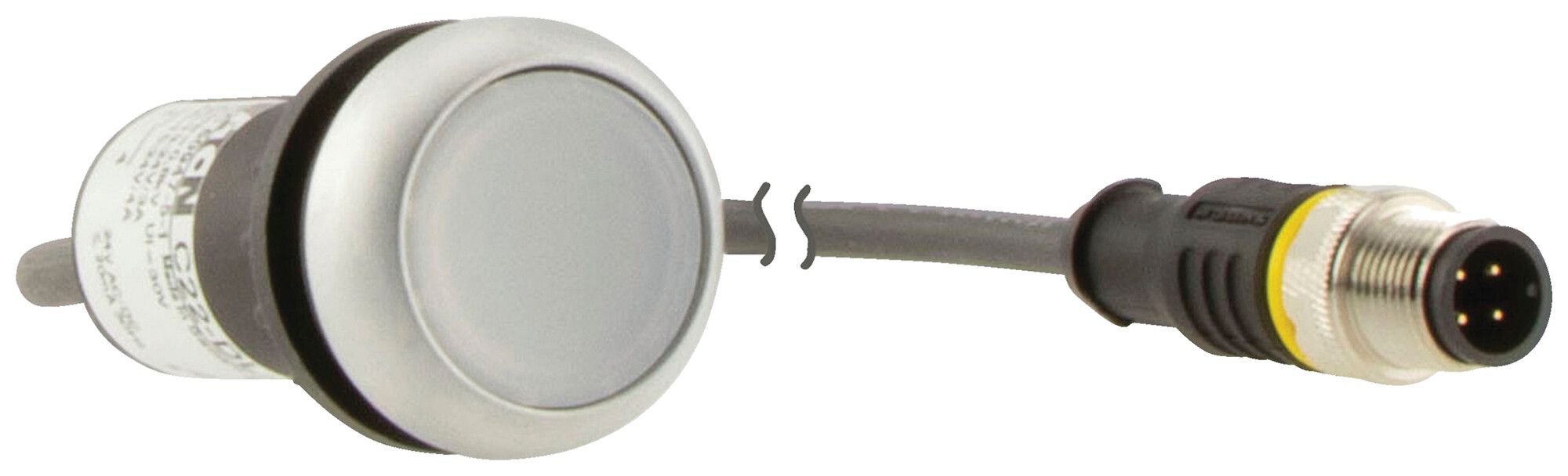 Pulsante luminoso Eaton C22-DL-W-K10-24-P1 piatto bianco Ø22.5mm 1NO IP67/IP69K