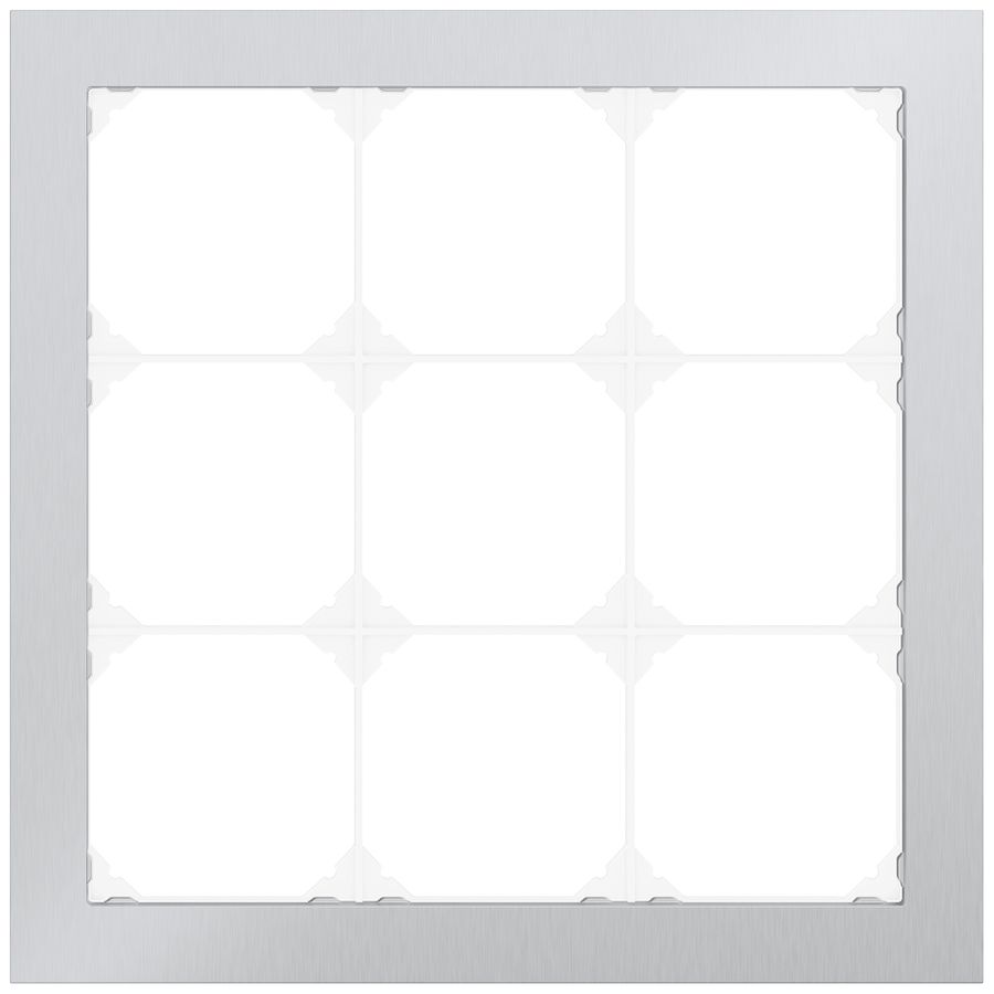 UP-Abdeckrahmen EDIZIO.liv prestige SNAPFIX® 3×3 214×214mm Al