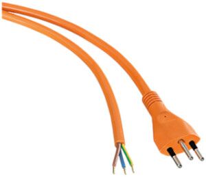 Anschlusskabel Helukabel PUR 10A 230V 3×1.5mm² Typ 12/Aderendhülse 10m orange