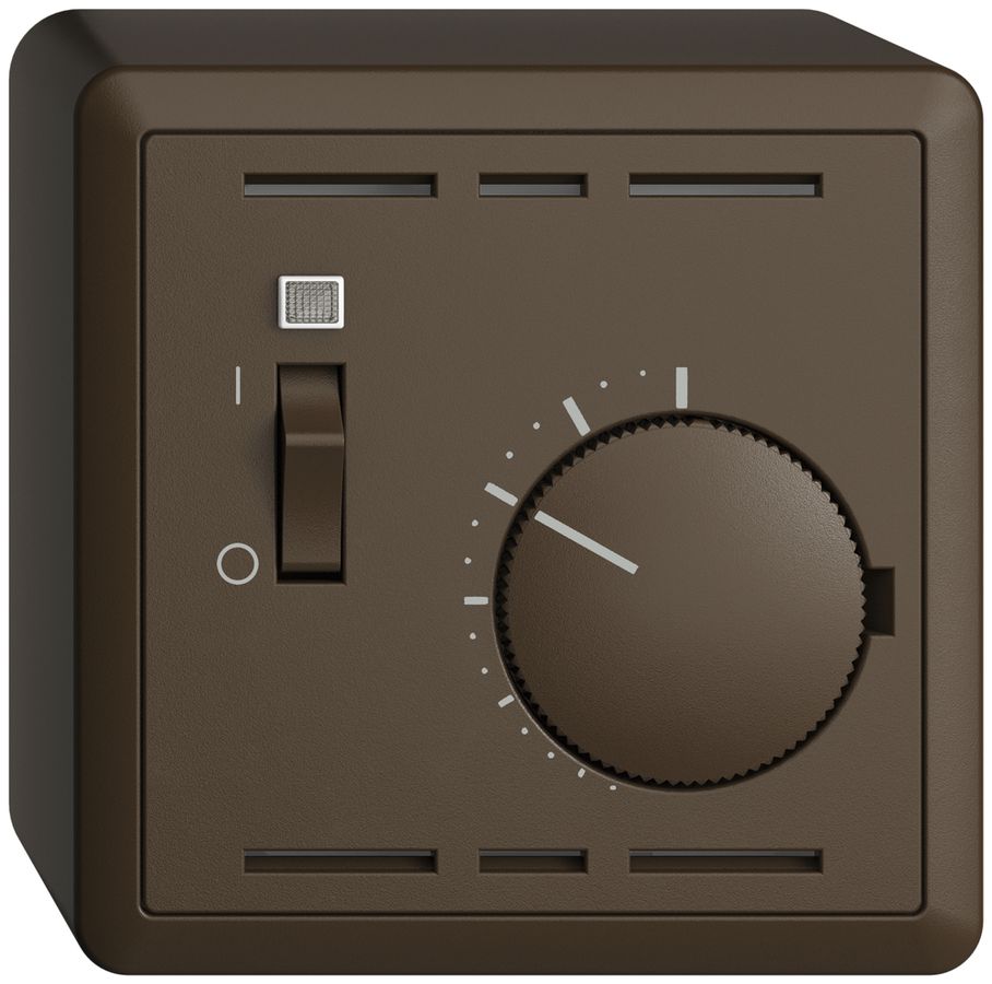 AP-Raumthermostat EDIZIOdue coffee mit Schalter