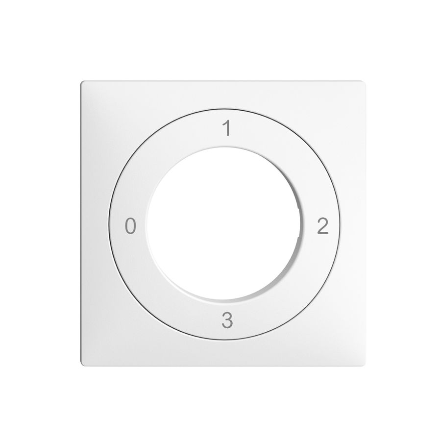 Kit frontal EDIZIOdue 0-1-2-3 60×60mm blanc pour interrupteur à clé