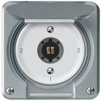 Interruttore a chiave robusto deviatore 16A 250V 86×86mm alluminio