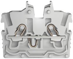 Borne de passage WAGO TopJob-S 2050 1mm² 2L 13.5A 500V s.pied de fixation gris